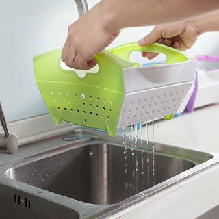 創意居家生活日用品 可折疊居家蔬菜水果瀝水籃果蔬收納籃收納筐